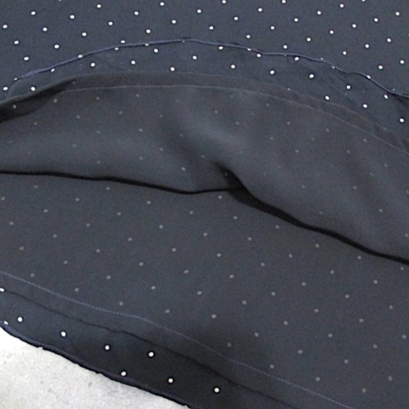 Lauren A-line Midi Skirt, Dark Navy with Polka Dots, Size 8 - Picture 3 of 7